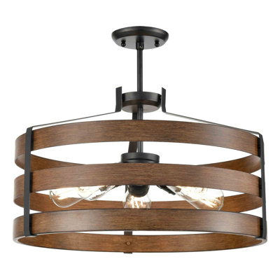 Antonito 5 - Light Dimmable Drum Chandelier