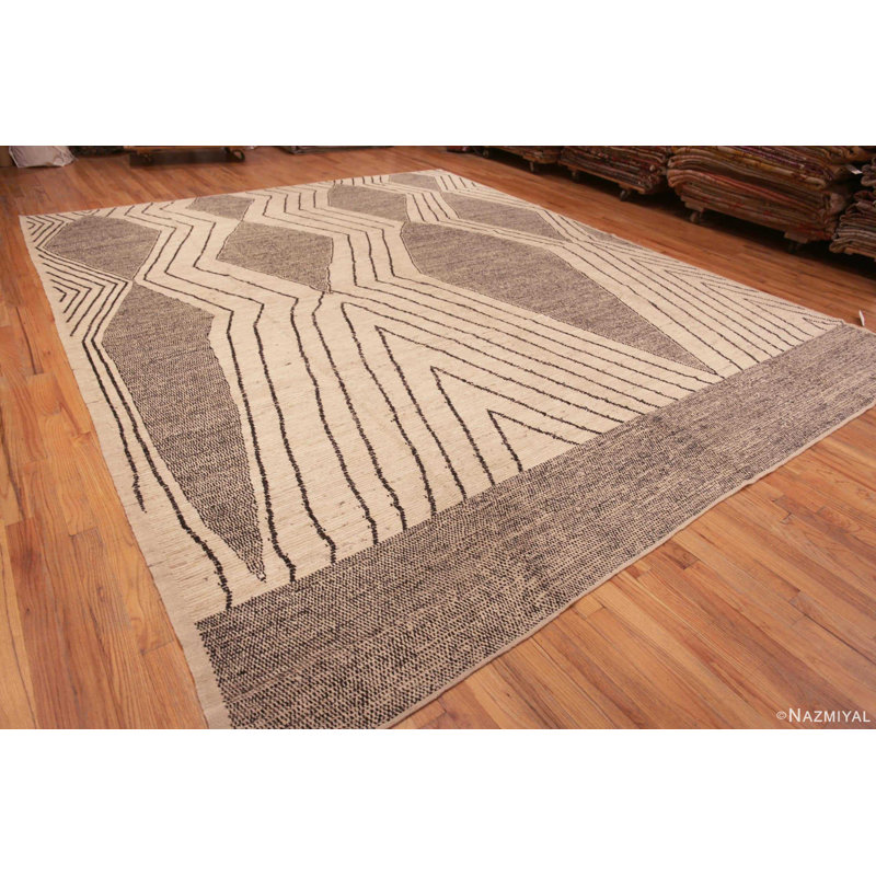 Grand tapis moderne Trendy Tons terreux