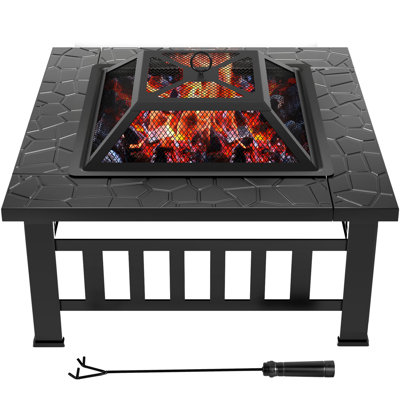 Caymon Square Steel Smokeless Fire Pit