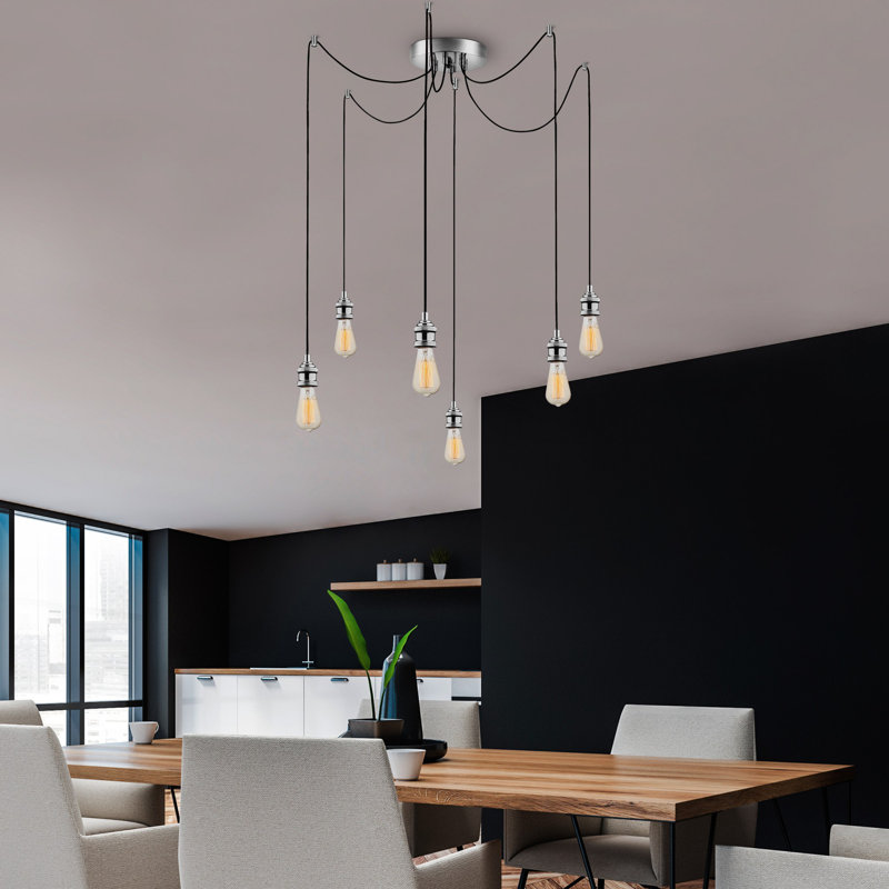 Faer 6 - Light Bulb Pendant, Chrome