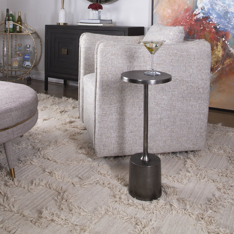 Element End Table, Nickel Silver
