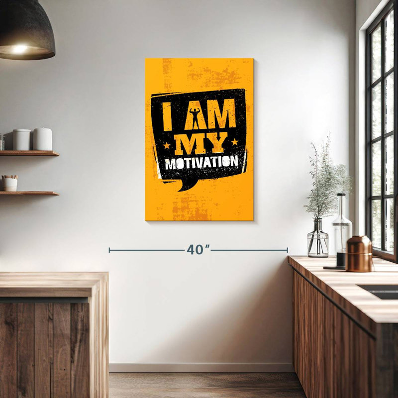 Tergel I Am My Motivation Typography, 36" H x 24" W