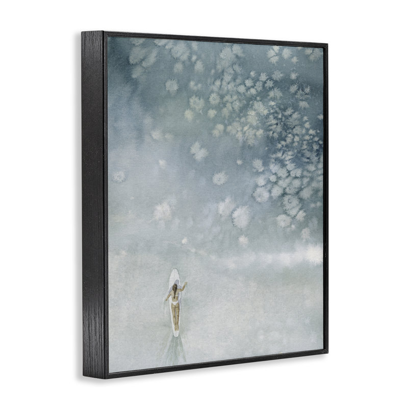 «Past The Break», art giclée par Grace Popp, H 20 po x l 16 po, Giclée encadrée noir minuit