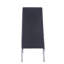 Chaise d'appoint en cuir synthétique noir et chrome Pervis