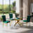 Velvet Dining Chairs Set - Woven Dining Room Chairs with Metal Legs- Modern Upholstered Accent Chair for Dining Room, Kitchen, Vanity, and Living Room-1476971140-1476971145-1487497232