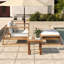 Chaise longue avec repose-pieds en bois d'acacia-1082079086