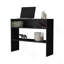 Console noire avec rangement ouvert