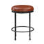 Tabouret de comptoir en similicuir - structure en métal résistant aux éclats, conception sans dossier, base de repose-pieds réglable, rembourrage confortable, aucun assemblage requis