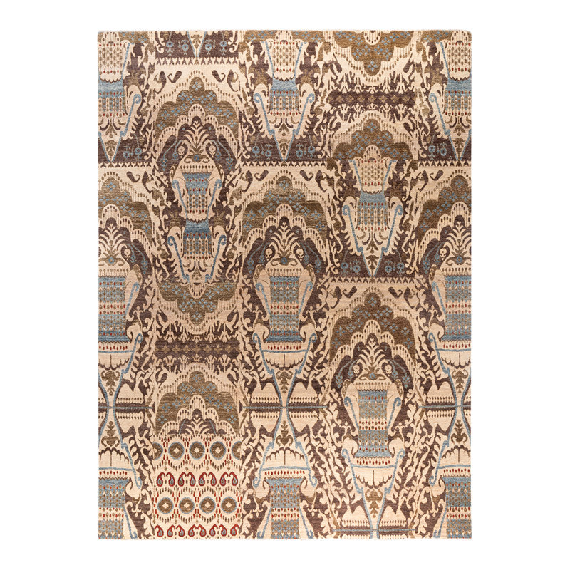 Overdyed One-of-a-Kind 9' 1" X 12' 3" Hand Knotted Area Rug
