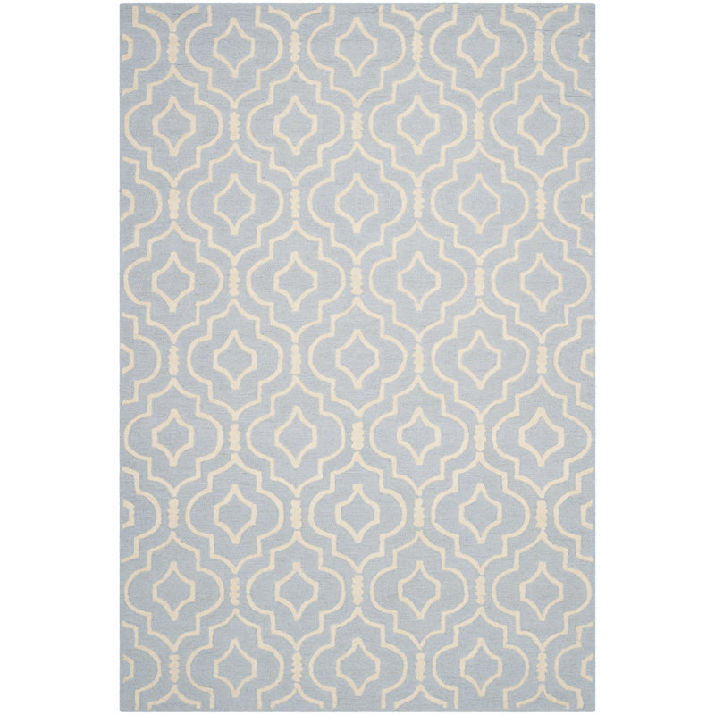 Cannen Hand Tufted Wool Geometric Rug, Rectangle 3' x 5'