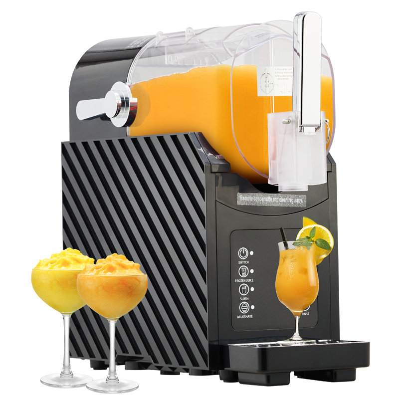 84oz/2.5L Slushie Machine with 3 Preset Modes, LED Display, Auto-Clean & One-Touch Dispensing, Frozen Drink Maker for Home Party Use, Black