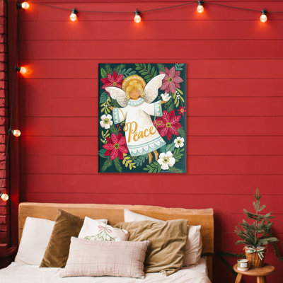 Ange avec toile Peace & Botanicals, design par Diane Kater