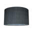 Abat-jour (Uno) cylindrique H 10 po en lin gris et noir