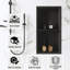 Niche de douche encastrée double couche, 63,5 cm (H) x 33 cm (L) x 10 cm (P), sans tuiles, noir mat-104935789