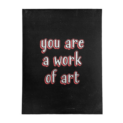 Tapis en poly-chenille style tableau noir work of art