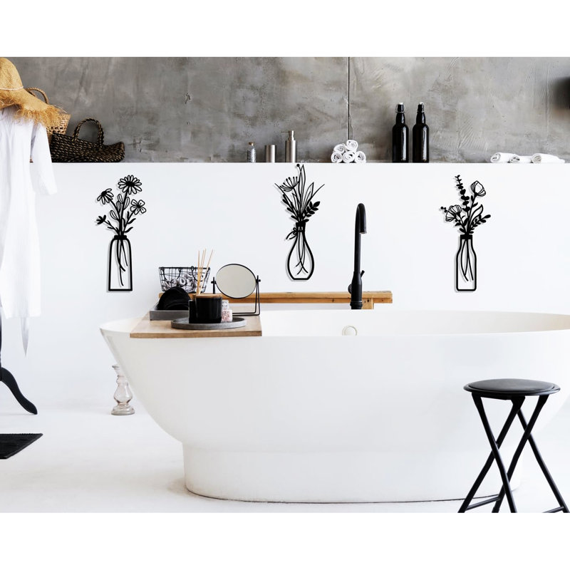 Black Metal Wall Decor , High - Quality Iron, Rust Finish, Ideal For Bedroom And Office, Simple Maintenance Easy To Maintain