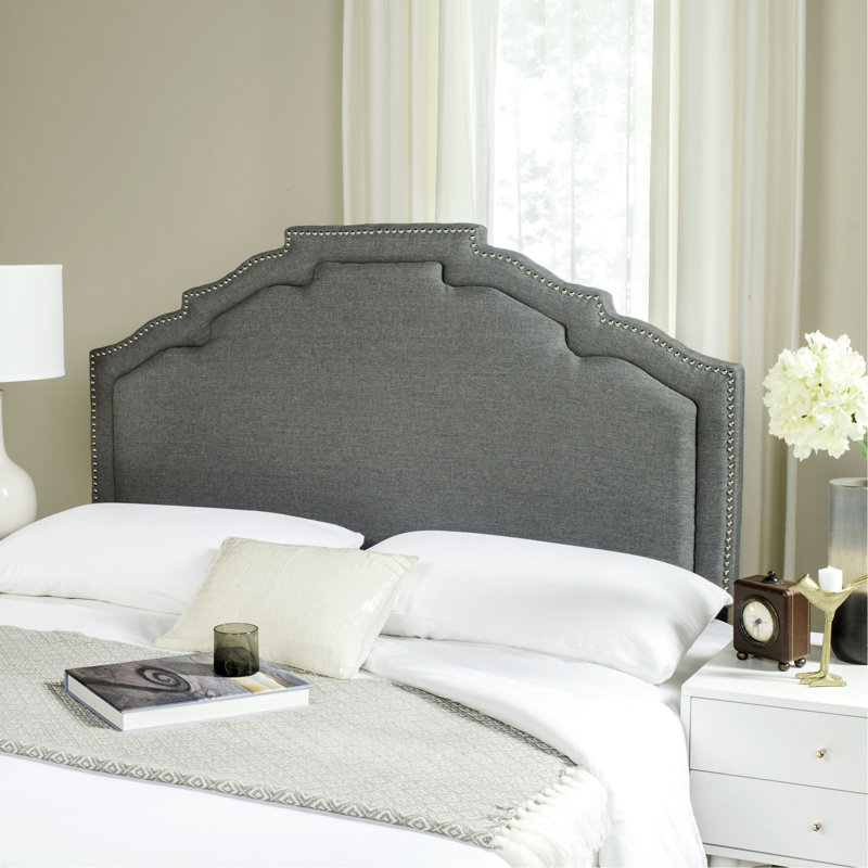 Upholstered Headboard, Queen, Linen Gray