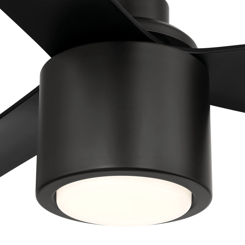 Ventilateur de plafond 3 pales 52 pouces avec télécommande et intensité variable RAVian, Noir mat