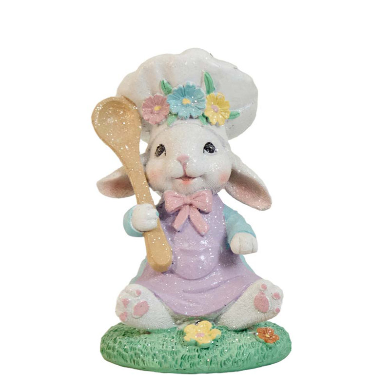 Statues de lapin de Pâques, résine, décorations de lapin, printemps, figurines faites à la main