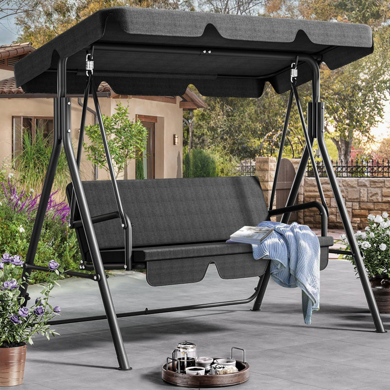 3 Person Porch Swing with Canopy