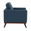 Fauteuil d'appoint Khadeshia en cuir, style moderne du milieu du siècle – Structure en bois de bouleau massif, mousse haute densité et ressorts ensachés, capacité de charge de 136 kg (300 lb), idéal pour le salon, la chambre ou un bureau de direction.-1609913733