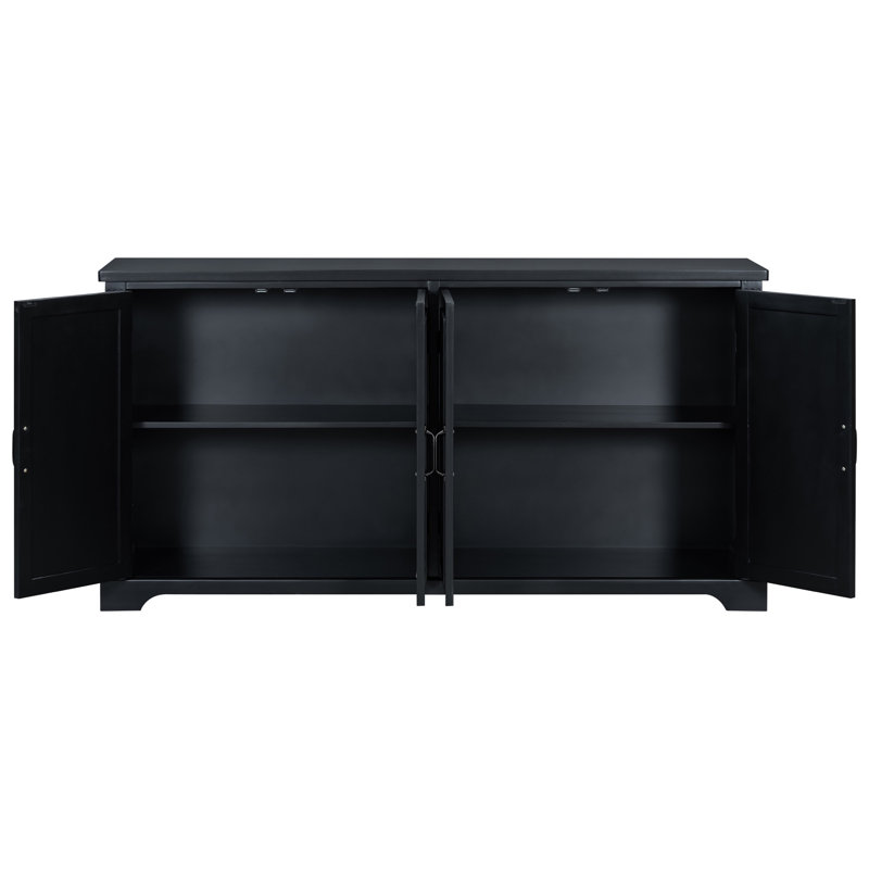 Alston 62.8'' 4 Doors Sideboard Cabinet, Black
