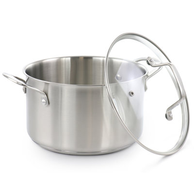 2.6 Quart Stainless Steel Saucepan with Lid