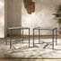 Ensemble de tables de bout en X martelées en métal martelé 2 pièces Lalia