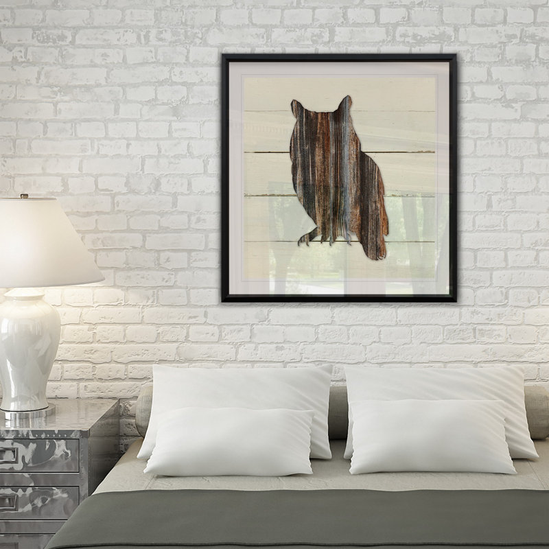 « forestières hibou », impression sur toile, H 26,5 po x l 26,5 po x P 1,5 po