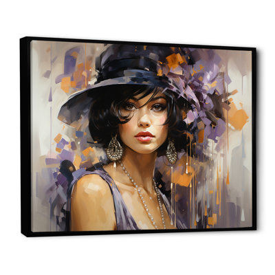 Woman In Purple Woman In The 50S I - Fashion Wall Art
