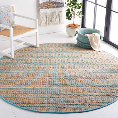 Tapis rayé en jute / coton Sekani