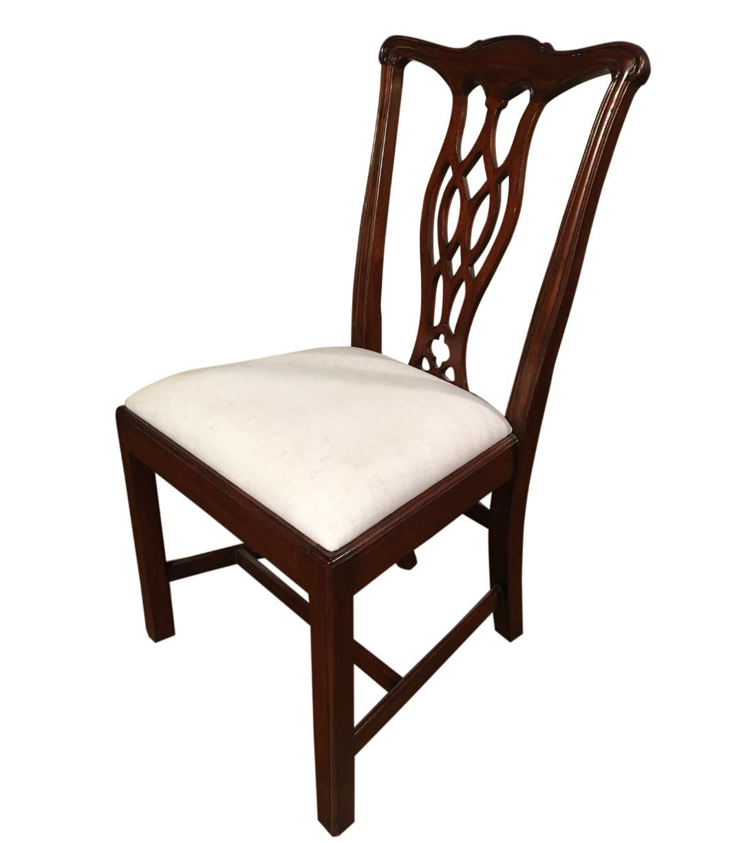 Fabric Queen Anne Back Side Chair