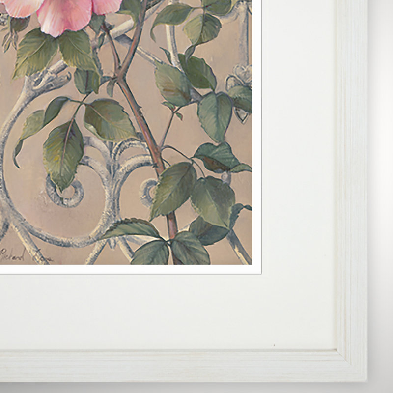 Jardin romantique - ensemble de 2 reproductions de cadres photo, Blanc