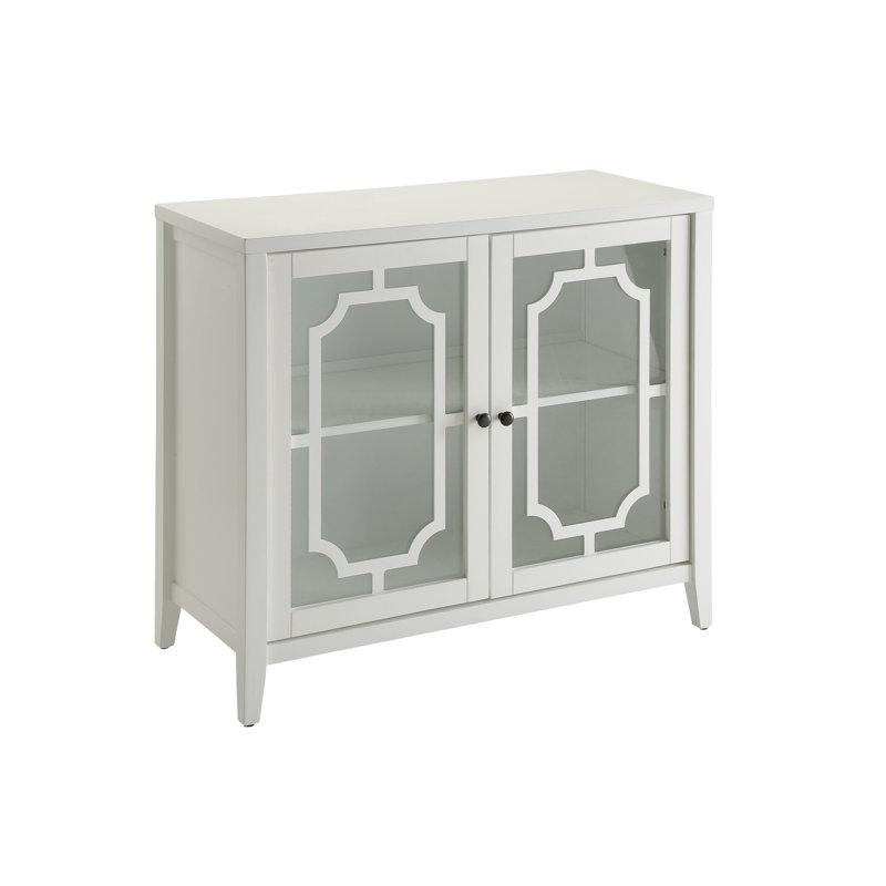 White Console Table With 2 Doors