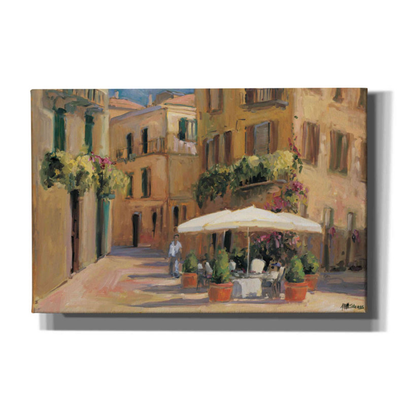 'Cafe Bordeaux' by Allayn Stevens, Canvas Wall Art, 12" H x 18" W x 0.75" D