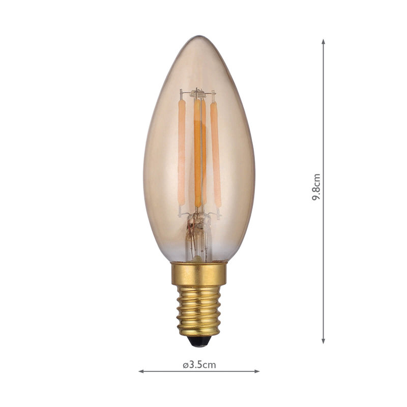 4W Gold LED Vintage Filament Light Bulb