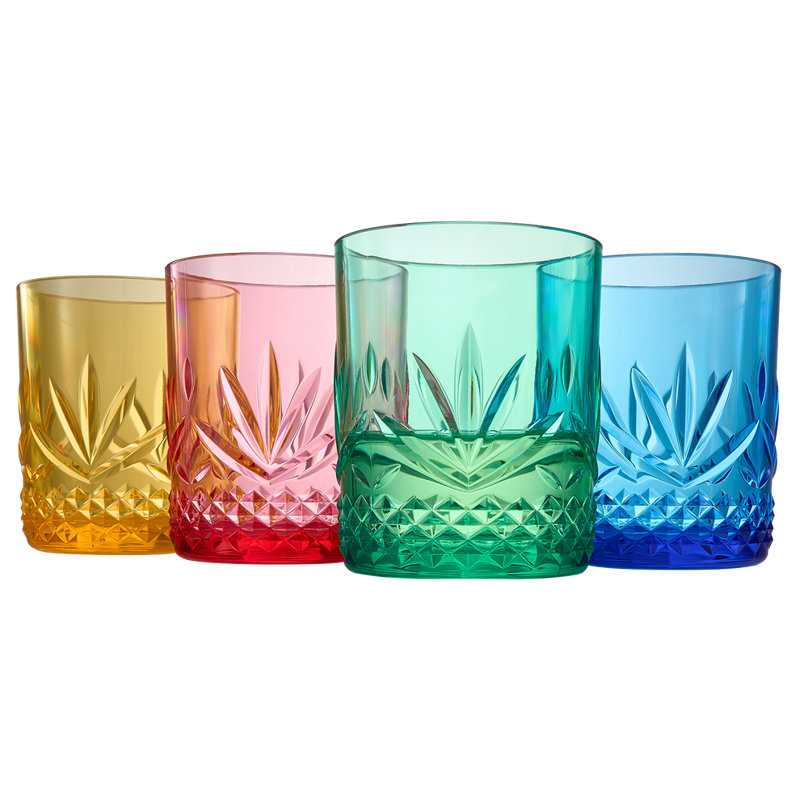 Clite 11oz. Acrylic Whiskey Glass Set