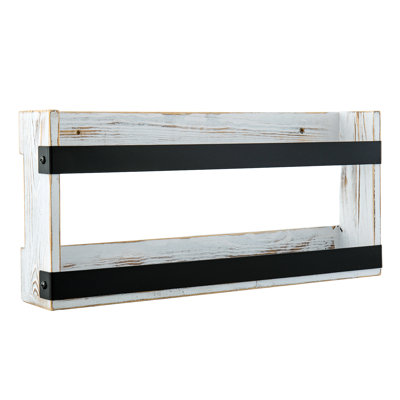 Porte-revues double en bois massif