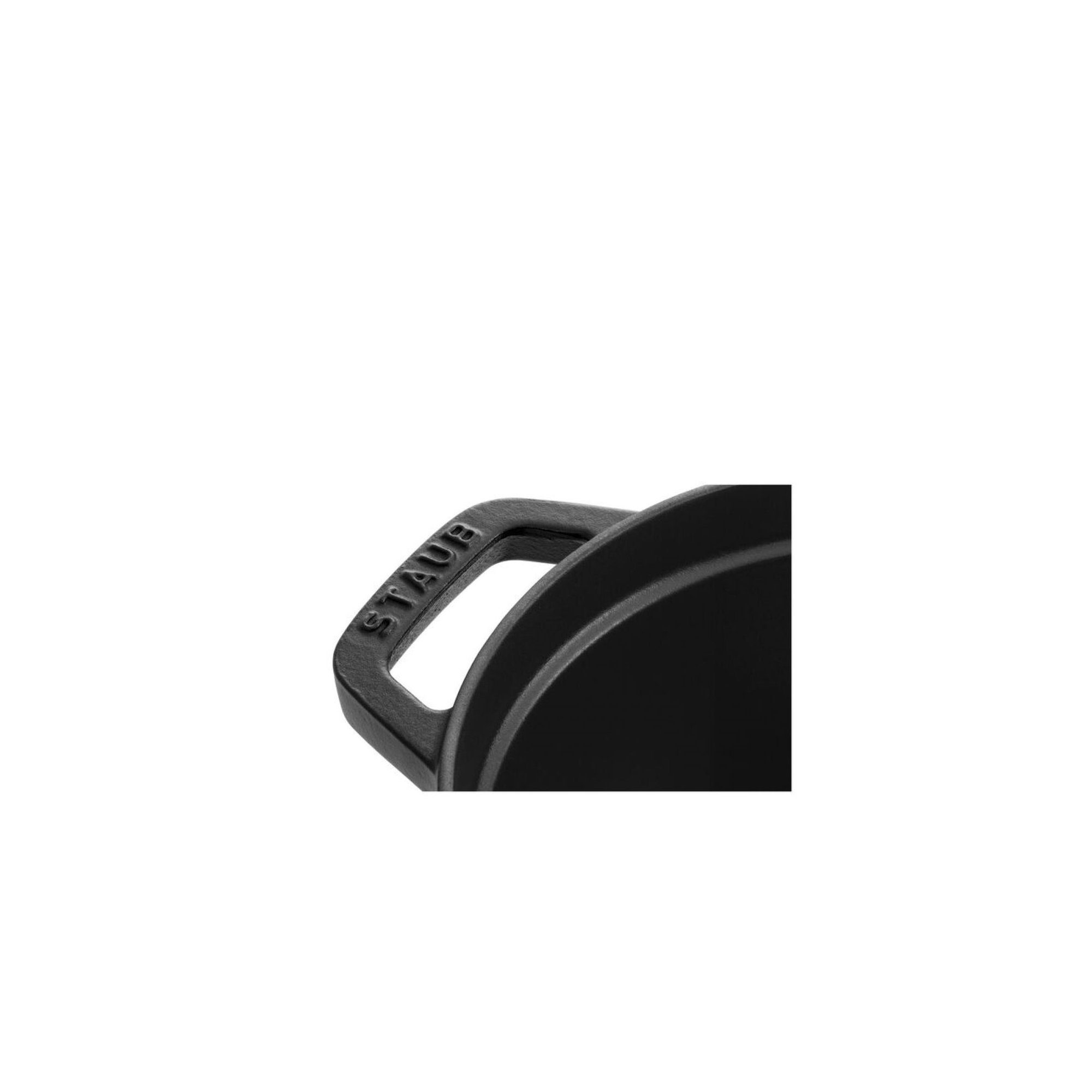 Staub Cast Iron Oval Cocotte, Black Matte, 1.06 Quart