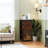 4 Drawer Dresser for Bedroom, Narrow Chest of Drawers, Wooden Top and Study Iron Frame 18"x37.5"-(WxH)