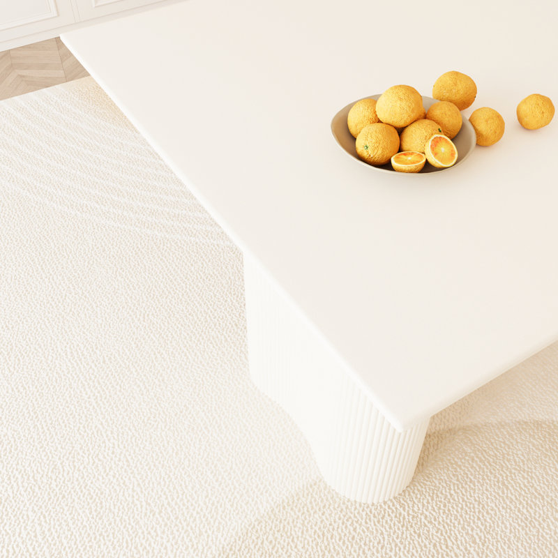 Ensemble de table de salle à manger en MDF de 63 po de style Crème et médiévale 63 po, 4 ensembles de chaises en métal noir, convient à la cuisine et à la maison