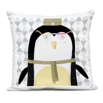 Be A Friend Birds Outdoor Printed Pillow, design by Carla Daly