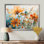 «Peach Transparent Botany Floral Elegance - Plants», reproduction d'art sur toile