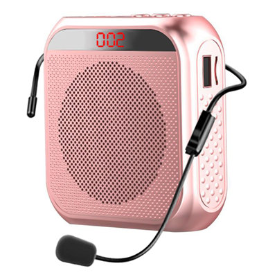 Teacher Amplifier, Rechargeable Portable Microphone with Speaker, Portable PA System for Outdoor, Teaching, Meeting, Speech, etc.