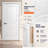Solid French Door Mela 7001 Matte White Single Regular Panel Frame Handle Bathroom Bedroom Modern Doors -32" x 84"-58144020