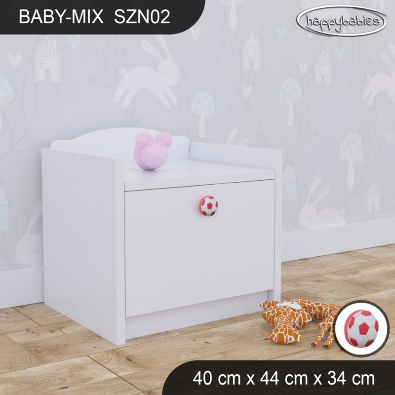 1 Drawer Nightstand, White