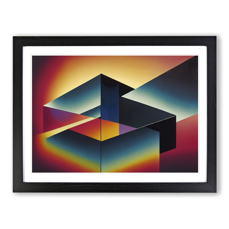The Engaging Modern Abstract - Single Picture Frame Print, 25cm H x 34cm W, Black