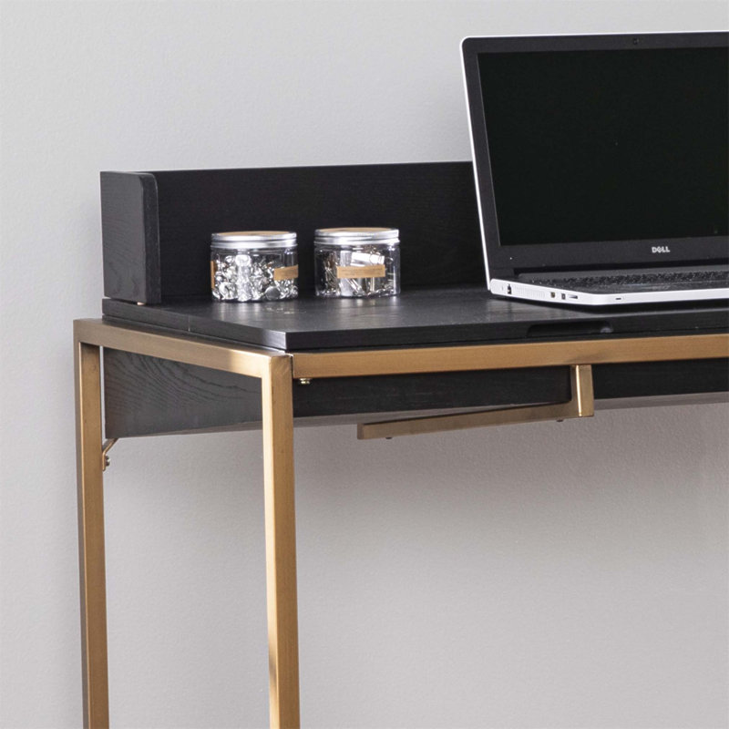 Bureau à rabat Caldlin avec rangement, conception peu encombrante pour le bureau à domicile et le bureau, parfait pour les petites pièces et une utilisation multifonctionnelle.