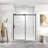56"-60"W X 70"H Frameless Shower Door, Sliding Shower Door, With Premium 5/16"(8Mm) Thick Tempered Glass Shower Enclosure,Double Side Easy Clean Coat,Matte Black Finished With Buffer-123210216