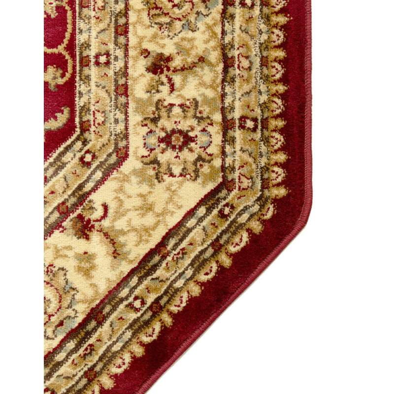 Tapis oriental Niles, Octogone 7 pi 10 po x 7 pi 10 po, Rouge